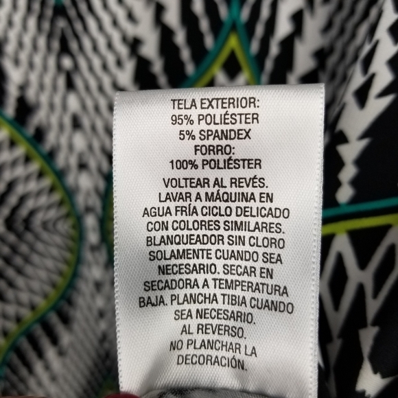 JM Collection sheath dress multicolor print Sz S studded - Picture 10 of 12